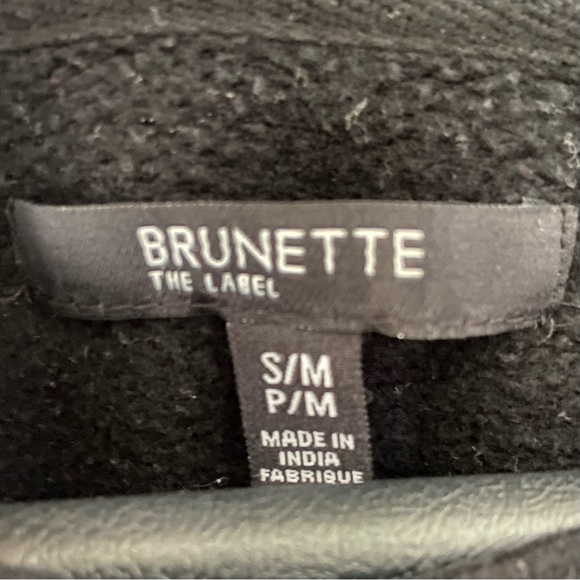 Brunette the Label Classic Black Crewneck Sweatshirt size S/M - Picture 6 of 7